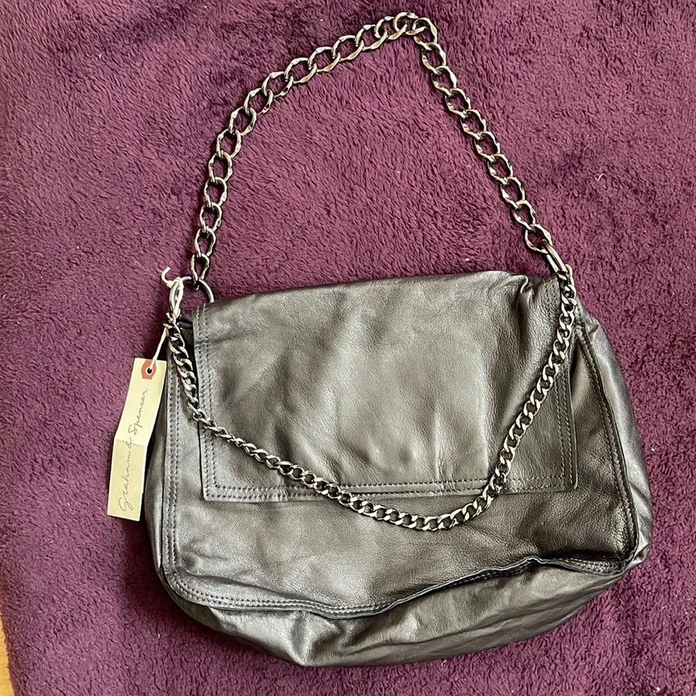 Shoulder soft leather bag by Graham & Spencer new